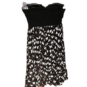 Xhilaration Strapless Black & White Mini or Midi Bustier Dress XS
